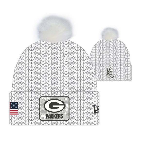 Green Bay Packers 2024 Salute to Service Women's Cuffed Knit Hat - Picture 3 of 3